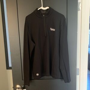 Black Greyson Quarter-Zip Pullover with American Express Logo Size Large